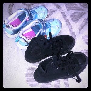 Frozen & black Converse sneakers
